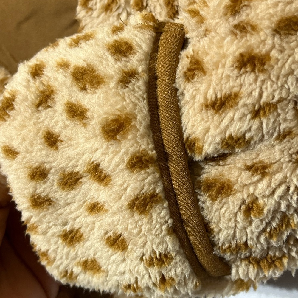 Wonder Nation Beige baby romper with brown dots, soft‎ texture, size 3-6M New - Picture 6 of 14